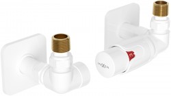 MEXEN/S - G00 termostatická souprava pro radiátor + krycí rozeta S, bílá (W903-900-909-20)