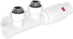 MEXEN/S - G00 úhlová termostatická souprava pro radiátor, Duplex, DN50, bílá (W907-900-20)