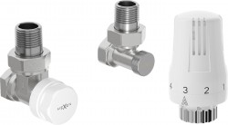 MEXEN/S - G01 úhlová termostatická souprava pro radiátor, nikl (W913-012-918-01)