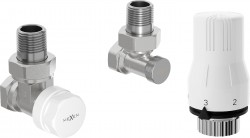 MEXEN/S - G02 úhlová termostatická souprava pro radiátor, nikl (W913-012-928-01)