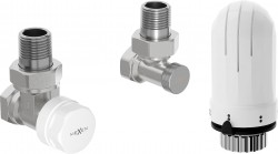 MEXEN/S - G03 úhlová termostatická souprava pro radiátor, nikl (W913-012-938-01)