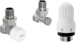 MEXEN/S - G04 úhlová termostatická souprava pro radiátor, nikl (W913-012-948-01)