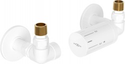 MEXEN/S - G05 termostatická souprava pro radiátor + krycí rozeta R, bílá (W903-958-904-20)