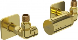MEXEN/S - G05 termostatická souprava pro radiátor + krycí rozeta S, zlatá (W903-958-909-50)