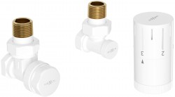 MEXEN/S - G05 úhlová termostatická souprava pro radiátor, bílá (W901-958-20)