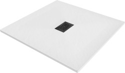 MEXEN/S - Hugo sprchová vanička SMC 100 x 100, bílá, krytka černá (42101010-B)
