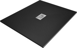 MEXEN/S - Hugo sprchová vanička SMC 110x100, černá, krytka nerez (42701011-X)