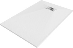MEXEN/S - Hugo sprchová vanička SMC 110x90, bílá, krytka nerez (42109011-X)