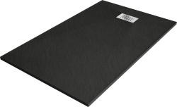 MEXEN/S - Hugo sprchová vanička SMC 150x80, černá, krytka nerez (42708015-X)