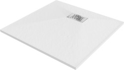 MEXEN/S - Hugo sprchová vanička SMC 90 x 90, bílá, krytka nerez (42109090-X)