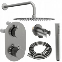 MEXEN/S - Kai DR70 podomítkový sprchový SET + slim sprcha 30, grafit (77602DR7030-66)