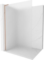 MEXEN/S - Kioto L Sprchová zástěna WALK-IN 100 x 200, dekor, měď kartáčovaná (800-100-103-65-30)