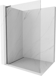 MEXEN/S - Kioto L Sprchová zástěna WALK-IN 115 x 200, transparent, grafit kartáčovaná (800-115-103-66-00)