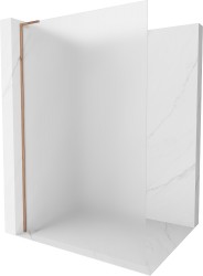 MEXEN/S - Kioto L Sprchová zástěna WALK-IN 70 x 200, dekor, růžové zlato (800-070-103-60-30)