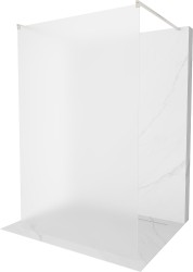 MEXEN/S - Kioto samostatně stojící sprchová zástěna 100 x 200, dekor 8 mm, nikl kartáčovaná (800-100-002-97-30)