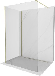MEXEN/S - Kioto Sprchová zástěna WALK-IN 100 x 100, transparent, zlatá (800-100-212-50-00-100)