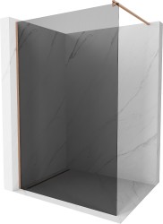 MEXEN/S - Kioto Sprchová zástěna WALK-IN 100 x 200, grafit 8 mm, měď kartáčovaná (800-100-101-65-40)