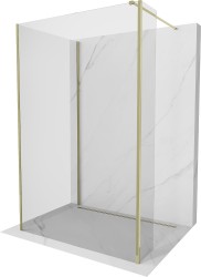 MEXEN/S - Kioto Sprchová zástěna WALK-IN 100 x 70 x 30, transparent, zlatá (800-100-070-221-50-00-030)