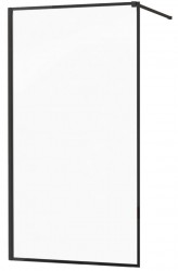 MEXEN/S - KIOTO Sprchová zástěna WALK-IN 100x200 cm 8 mm, černá, černý profil (800-100-101-70-70)