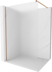 MEXEN/S - Kioto Sprchová zástěna WALK-IN 110 x 200, dekor 8 mm, měď kartáčovaná (800-110-101-65-30)