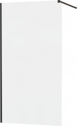 MEXEN/S - KIOTO Sprchová zástěna WALK-IN 120x200 cm 8 mm, černá, matné sklo (800-120-101-70-30)