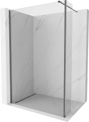 MEXEN/S - Kioto Sprchová zástěna WALK-IN 130 x 30, transparent, grafit kartáčovaná (800-130-212-66-00-030)