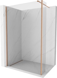 MEXEN/S - Kioto Sprchová zástěna WALK-IN 130 x 30, transparent, měď kartáčovaná (800-130-212-65-00-030)
