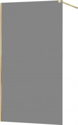 MEXEN/S - KIOTO Sprchová zástěna WALK-IN 70x200 cm 8 mm, zlatá, kouřové sklo (800-070-101-50-40)