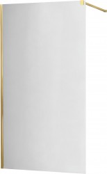 MEXEN/S - KIOTO Sprchová zástěna WALK-IN 70x200 cm 8 mm, zlatá, zrcadlové sklo (800-070-101-50-50)