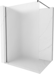 MEXEN/S - Kioto Sprchová zástěna WALK-IN 80 x 200, dekor 8 mm, grafit metal (800-080-101-95-30)