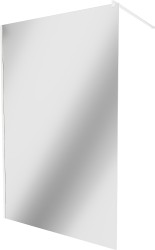 MEXEN/S - KIOTO Sprchová zástěna WALK-IN 90 x 200, zrcadlové 8 mm, bílá (800-090-101-20-50)