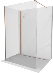 MEXEN/S - Kioto Sprchová zástěna WALK-IN 90 x 75, transparent, měď kartáčovaná (800-090-212-65-00-075)