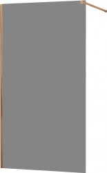 MEXEN/S - KIOTO Sprchová zástěna WALK-IN 90x200 cm 8 mm, růžové zlato, kouřové sklo (800-090-101-60-40)