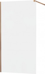 MEXEN/S - KIOTO Sprchová zástěna WALK-IN 90x200 cm 8 mm, růžové zlato, matné sklo (800-090-101-60-30)