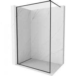 MEXEN/S - Kioto-XF Sprchová zástěna WALK-IN s rámem 50 x 202, transparent 10 mm, černá (800-050-104-70-00-X)