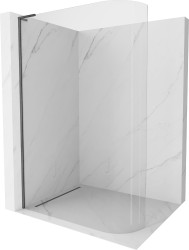 MEXEN/S - KiotoL Sprchová zástěna WALK-IN 90 x 200, transparent, grafit kartáčovaná (800-090-103-66-06)