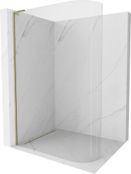 MEXEN/S - KiotoL Sprchová zástěna WALK-IN 90 x 200, transparent, złatá (800-090-103-50-06)