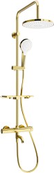 MEXEN/S - KT05 vanový sloup s termostatickou baterií, zlato/bílá (779000593-50)