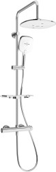 MEXEN/S - KT17 Sprchový sloup s termostatickou baterií, chrom / bílá (771501793-02)