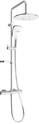 MEXEN/S - KX17 Sprchový sloup s termostatickou baterií, chrom / bílá (771501791-02)