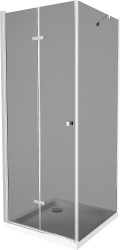 MEXEN/S - Lima sprchový kout 70x70, grafit, chrom + bílá vanička se sifonem (856-070-070-01-40-4010)