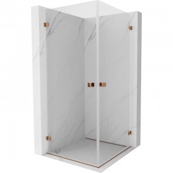 MEXEN/S - Lunar-B Duo sprchový kout dveře křídlové 70 x 70, transparent, růžové zlato (832-070L-070P-60-00)