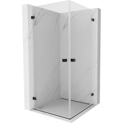 MEXEN/S - Lunar-B Duo sprchový kout dveře křídlové 85 x 85, transparent, černá (832-085L-085P-70-00)