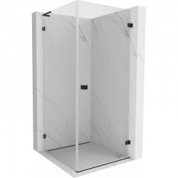 MEXEN/S - Lunar-B L sprchový kout dveře křídlové pravá 70 x 70, transparent, černá (832L-070-070-70-00-P)