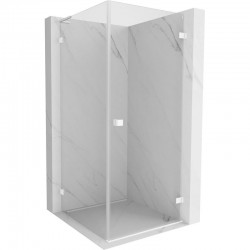 MEXEN/S - Lunar-B L sprchový kout dveře křídlové pravá 80 x 80, transparent, bílá (832L-080-080-20-00-P)