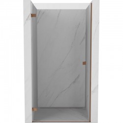 MEXEN/S - Lunar-B sprchové dveře křídlové levé 100, transparent, růžové zlato (832-100-000-60-00-L)