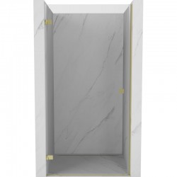 MEXEN/S - Lunar-B sprchové dveře křídlové levé 100, transparent, zlatá (832-100-000-50-00-L)