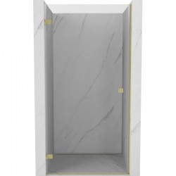 MEXEN/S - Lunar-B sprchové dveře křídlové levé 60, transparent, zlatá kartáčovaná (832-060-000-55-00-L)