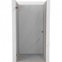 MEXEN/S - Lunar-B sprchové dveře křídlové levé 65, transparent, růžové zlato (832-065-000-60-00-L)