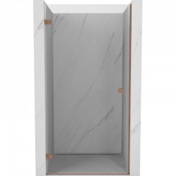 MEXEN/S - Lunar-B sprchové dveře křídlové levé 95, transparent, měď kartáčovaná (832-095-000-65-00-L)